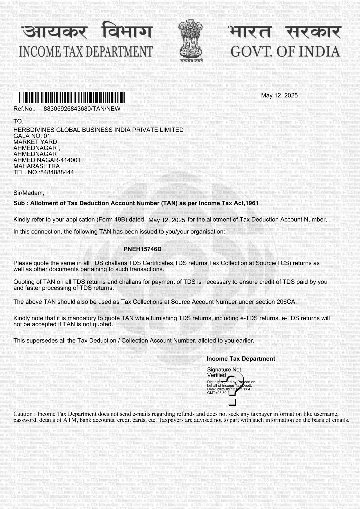 TAN Document